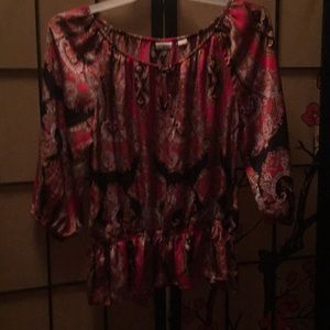 CATO CASUAL OR DRESSY THAT TIES IN FRONT BLOUSE